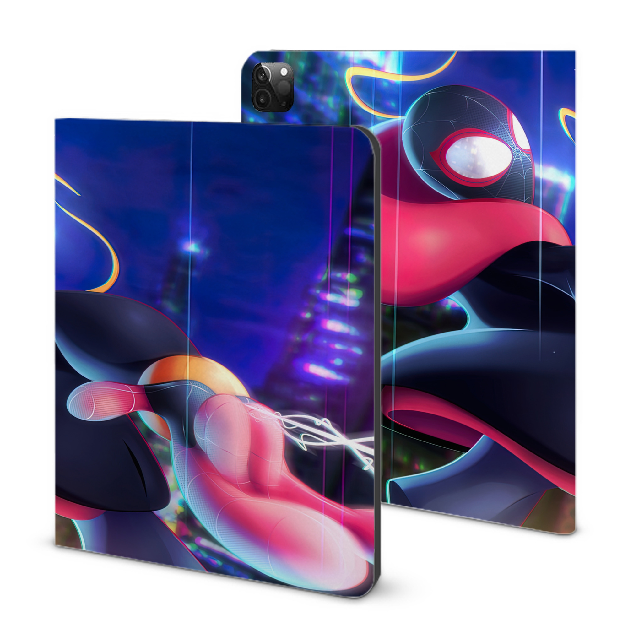 （画像用） Spider Man スパイダーマン IPadケース ペンホルダー付き ブックスタイルデザイン